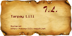 Tarpay Lili névjegykártya