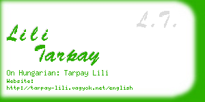 lili tarpay business card